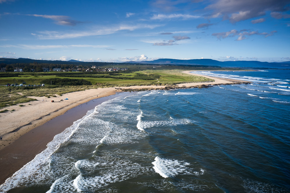 Aerial view of Dornoch Beach