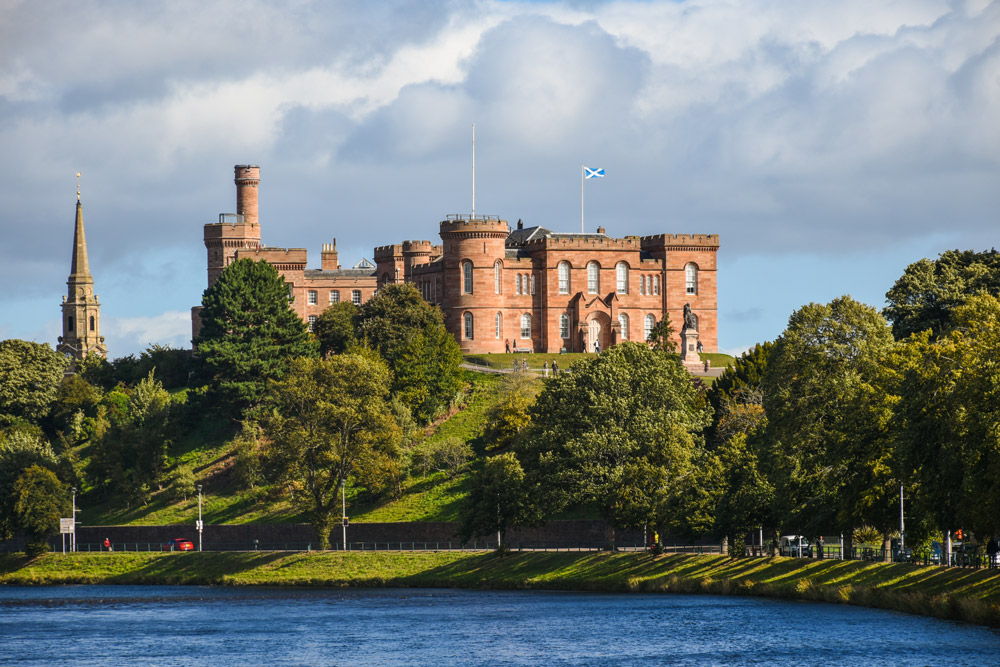 View of Inverness Castle from across the River Ness