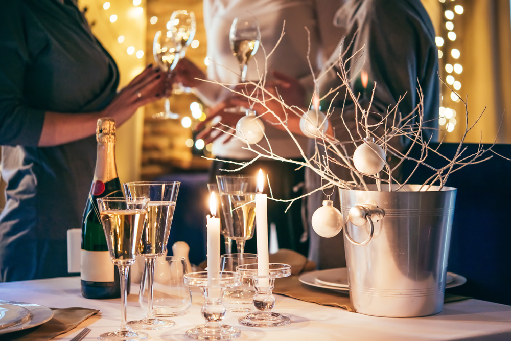 Table set up for a festive celebration