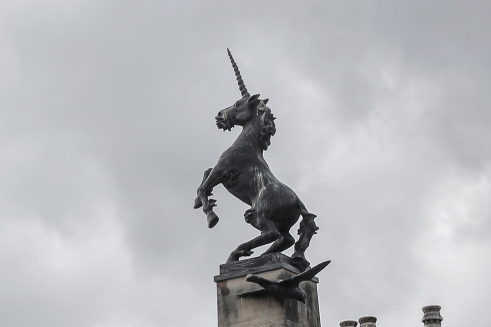 Unicorn statue in the Scottish city Inverness