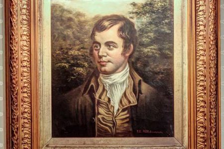 A painting of Robert Burns at Kingsmills Hotel