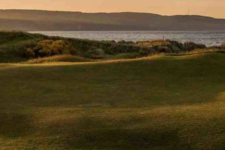 Fortrose golf course at sunset