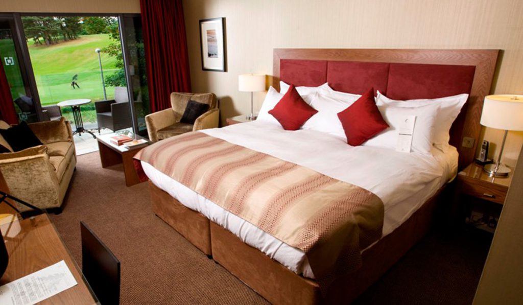 A Retreat room overlooking the golf course at Kingsmills Hotel