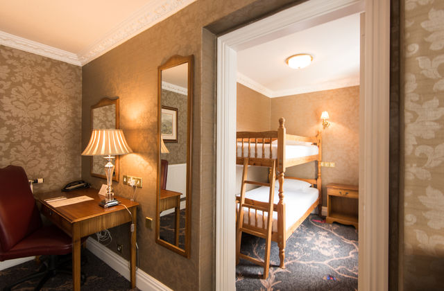 Bunk beds in a family room in the Kingsmills Hotel in Inverness