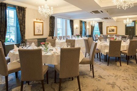 Tables set for dining at Kingsmills Hotel