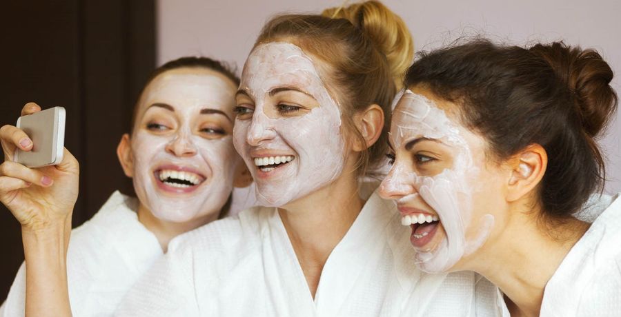 Ladies Taking Spa Selfie