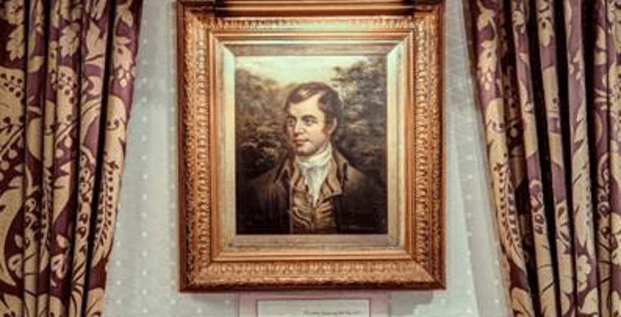 A picture of Robert Burns in the Kingsmills Hotel