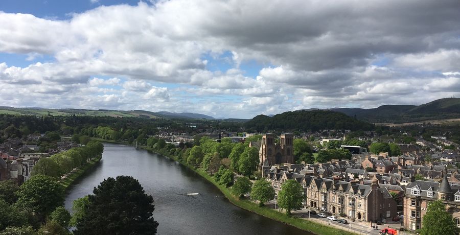 City view of Inverness and the River Ness