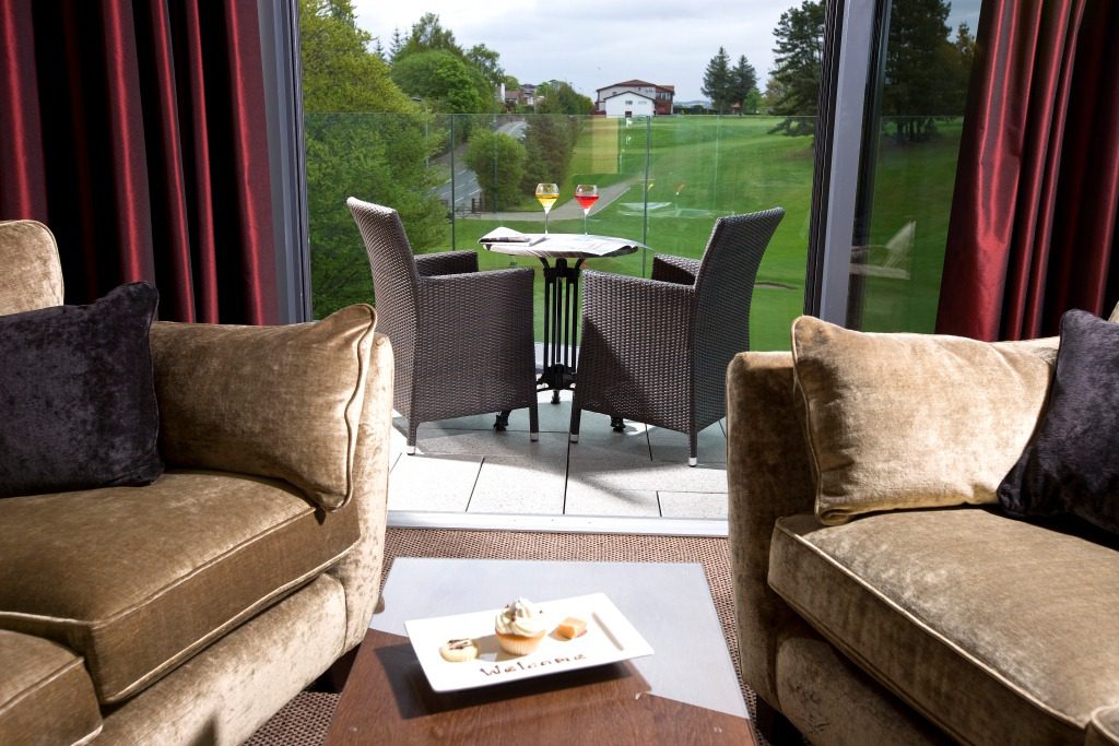 A balcony room at Kingsclub ready for guests at Kingsmills Hotel, Inverness