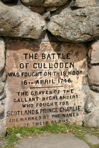 The Battle of Culloden memorial
