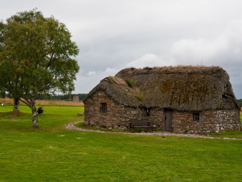 An old stone cottage by Culloden, near the Kingsmills Hotel, Inverness