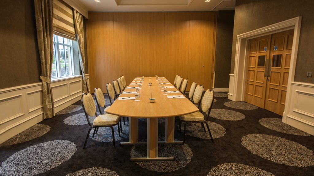 Damfield Suite at Kingsmills Hotel, Inverness set up for a meeting or small conference