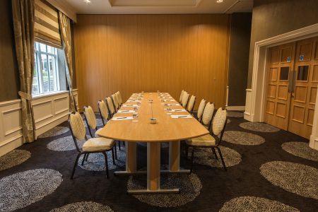 Damfield Suite at Kingsmills Hotel, Inverness set up for a meeting or small conference