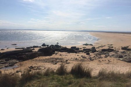 Dornoch Beach on a sunny day