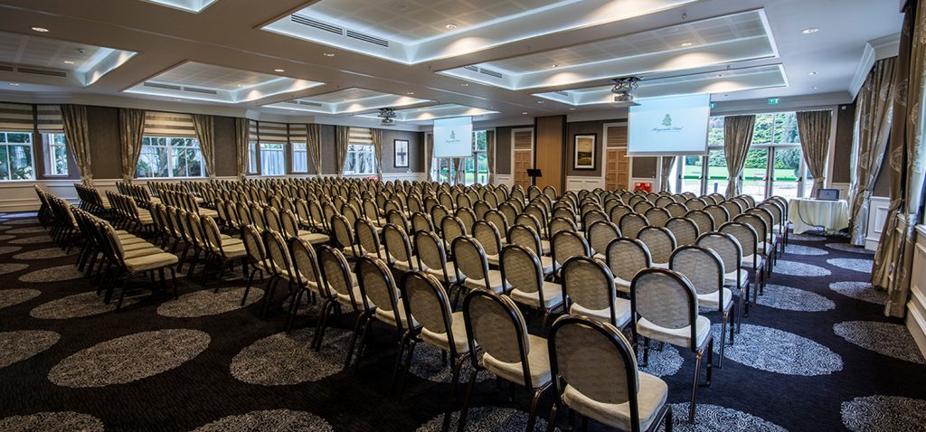 A room set up for an event or conference at Kingsmills Hotel, Inverness