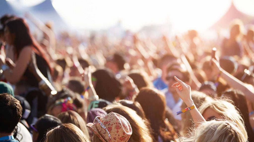 Crowd of people at a festival