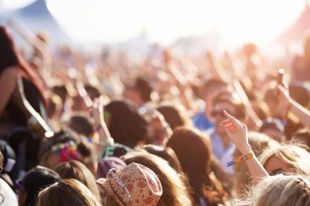 Crowd of people at a festival