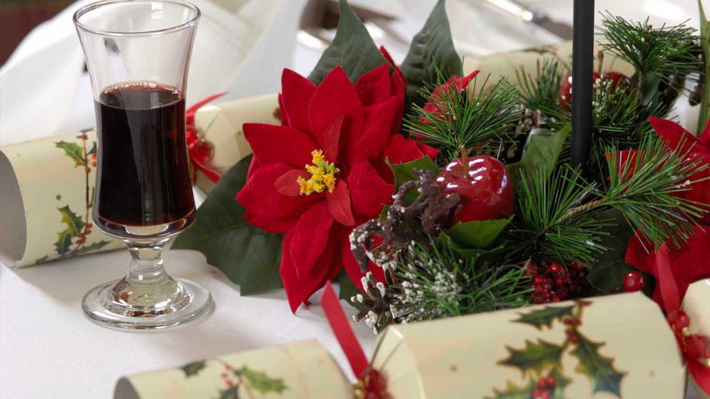 Table trimmed for festive dining at Kingsmills Hotel, Inverness