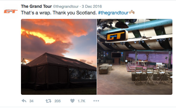 The Grand Tour tent in Inverness