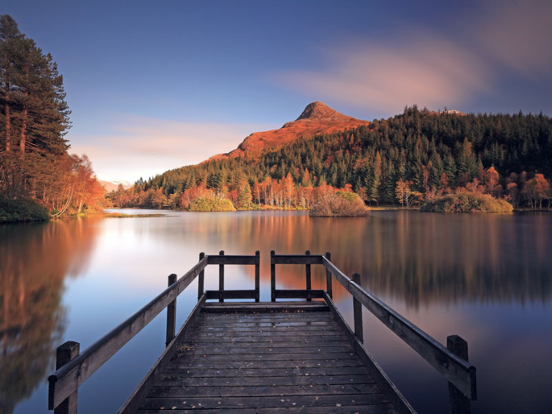 The Scottish Highlands by a loch