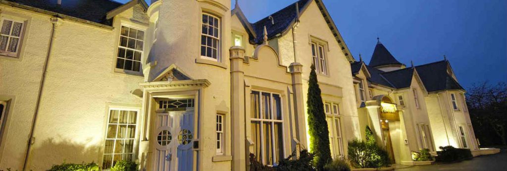 A view of the Kingsmills Hotel, Inverness at night
