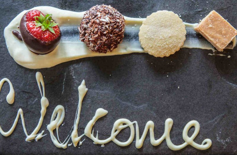 A welcome of sweet treats for new guests at the Kingsmills Hotel, Inverness
