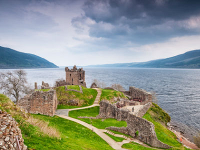 Urquhart Castle and Loch Ness, near the Kingsmills Hotel, Inverness