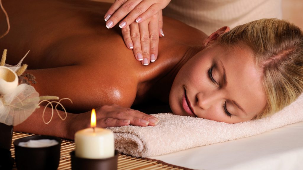 A woman getting a nice massage at Kingsmills Hotel, Inverness