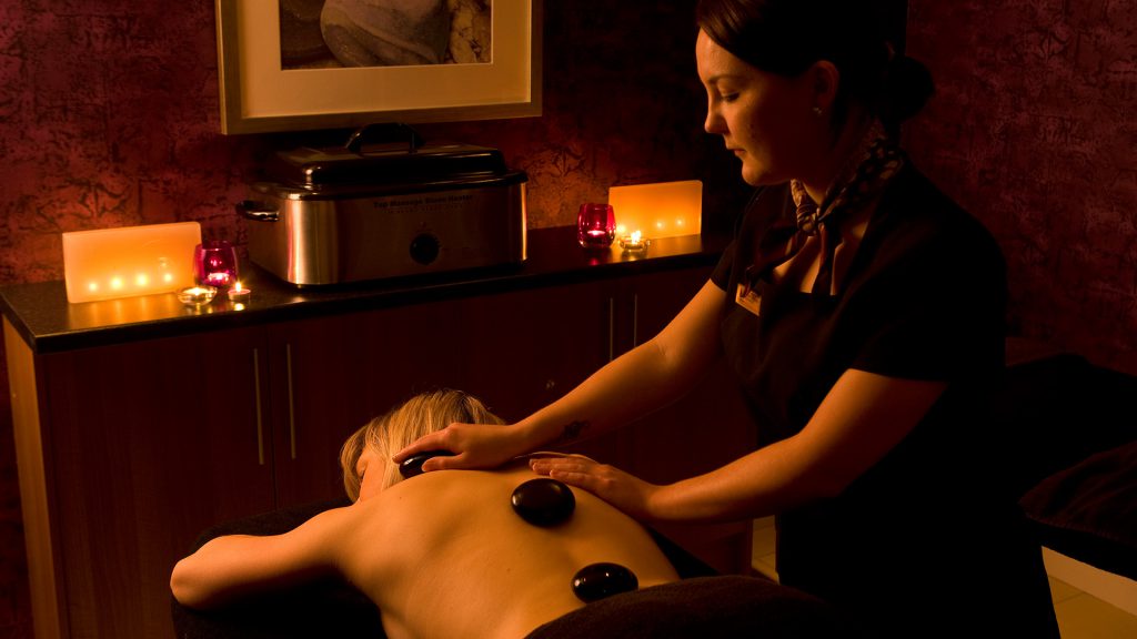 A hot stone massage treatment at Kingsmills Hotel, Inverness