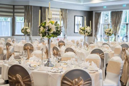 A wedding venue ready for guests at Kingsmills Hotel, Inverness