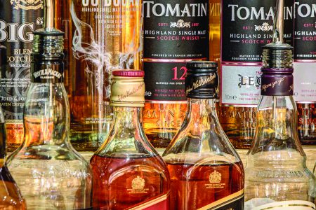 A selection of fine bottles of whisky