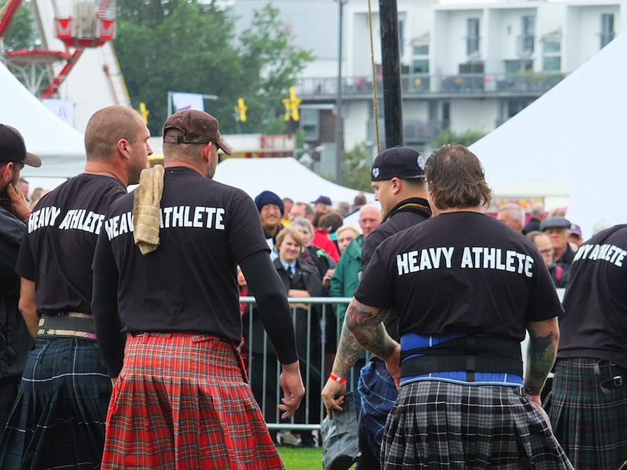 Heavy athletes from the Highland Games