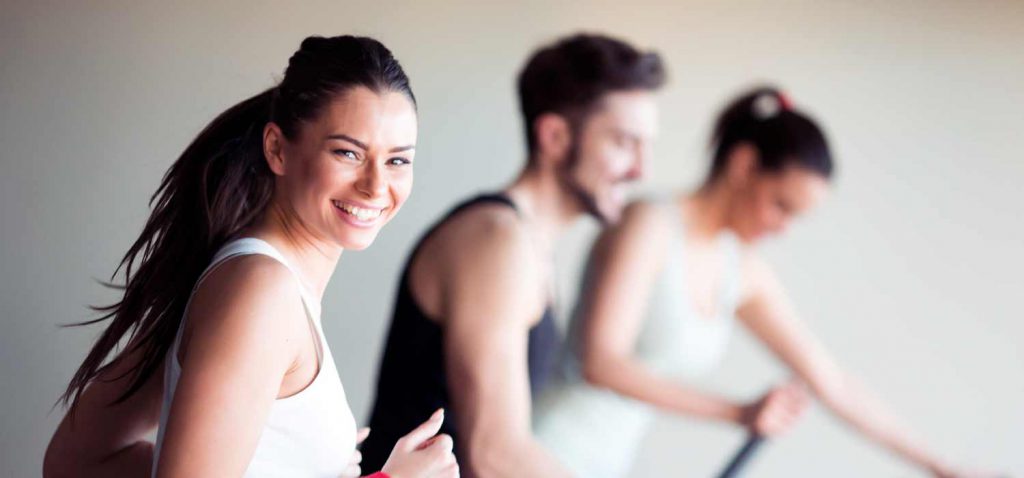 People having a terrific time on a gym workout at the Kingsmills Hotel, Inverness