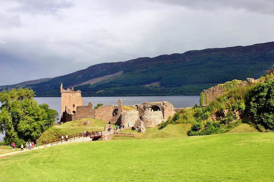 Castle ruins on the bank of Loch Ness