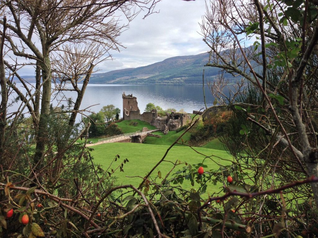 Urquhart Castle on the banks of Loch Ness