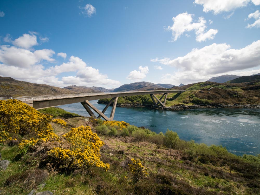 Bridge on the North Coast 500 route Scotland