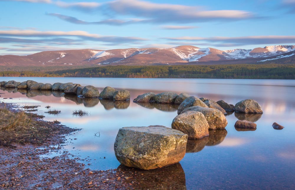 Loch Morlich in the Cairngorm National Park, Scotland