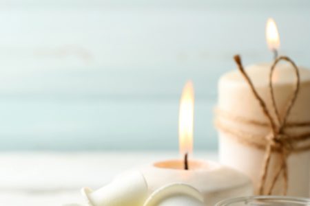 A range of spa products and candles