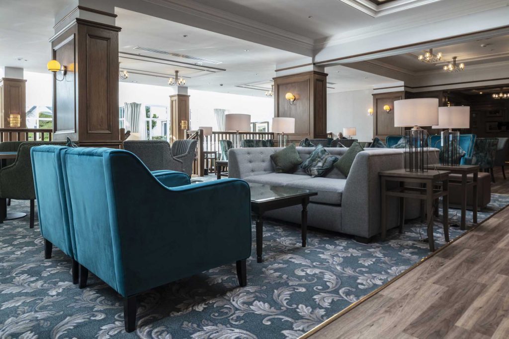 The bar and lounge area with comfy sofas and armchairs in Kingsmill Hotel