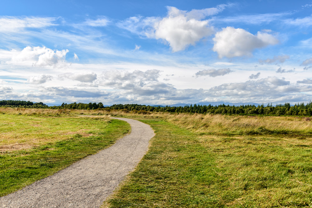 Path through Culloden Battlefield near Inverness