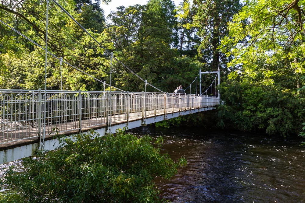 Walk bridge to Ness Islands on the River Ness