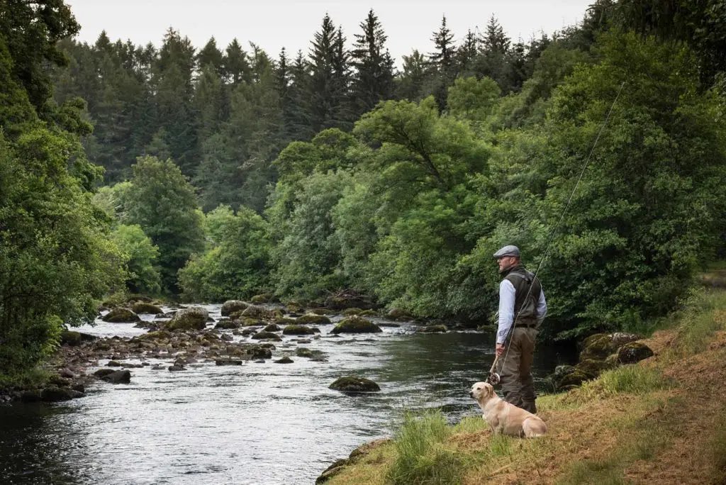 Man from Alba Fishing fishing for Salmon in Alness