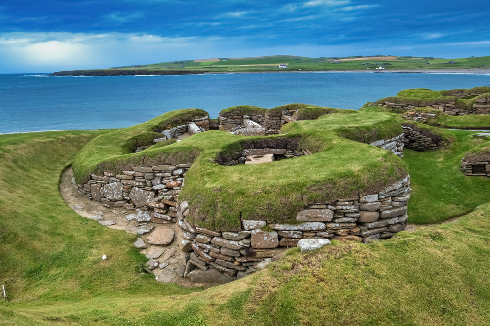 Skara Brae, a stone-built Neolithic settlement on the Bay of Skaill Orkney