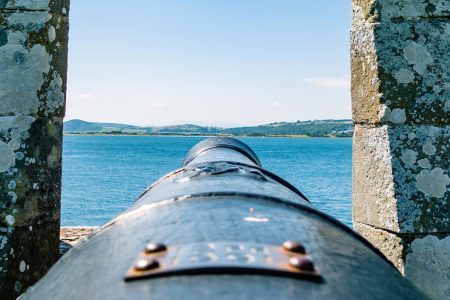 Fort George canon facing out the Moray Firth