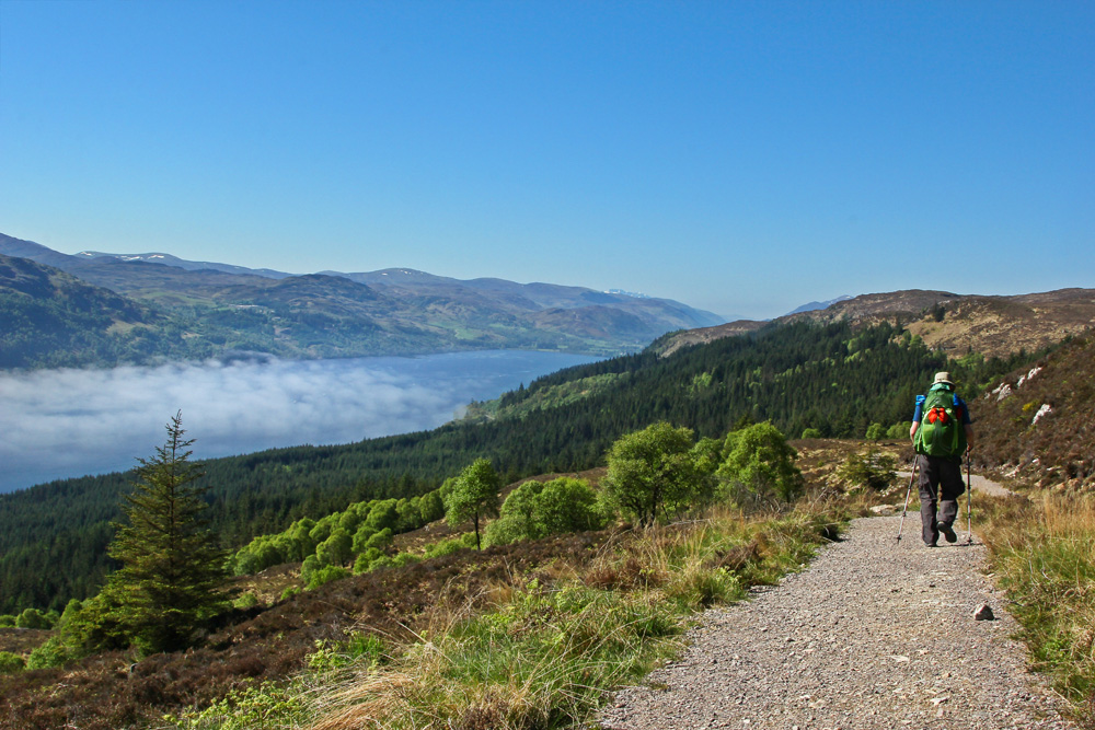 Hiker on the Great Glen Way