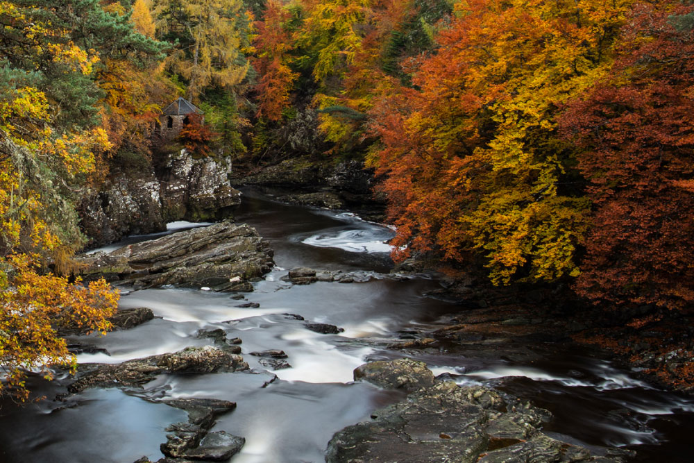 Autumn colours at Invermoriston near Loch Ness