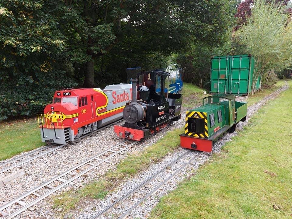 The three engines from  Ness Islands Miniature Railway