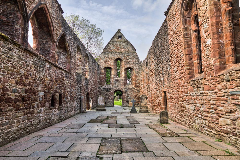 Ruins of Beauly Priory in the Scottish Highlands