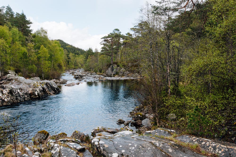 Glen Affric scenery by Cannich Highland village