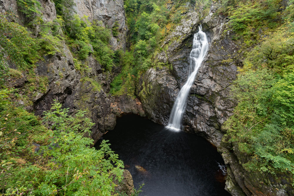 Spectacular waterfall by the southern shores of Loch Ness